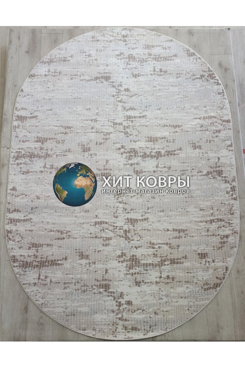 Российский ковер Rimma Lux 39447 Крем-бежевый овал